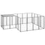 Dog Kennel Black 6.05 m Steel