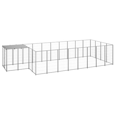 Dog Kennel Silver 10.89 m Steel