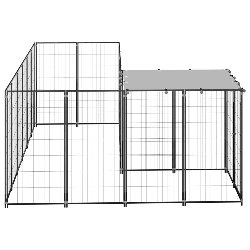 Andala Pets Dog House with Roof Light Grey 117x405x123 cm Galvanised Steel