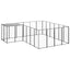 Dog Kennel Black 8.47 m Steel