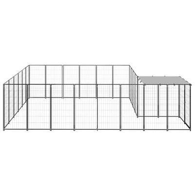 Andala Pets Outdoor Dog Kennel Galvanised Steel with Roof 110x220x180 cm