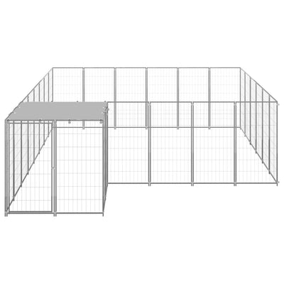 Dog Kennel Silver 12.1 m Steel