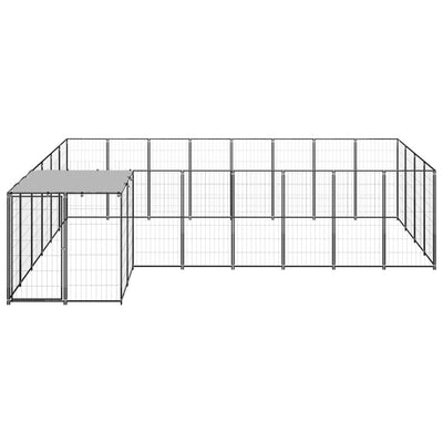 Dog Kennel Black 10.89 m Steel