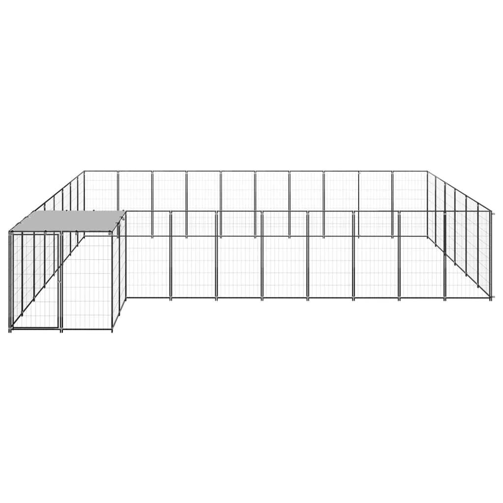 Andala Pets 12-Panel Dog Playpen Black 100x50 cm Powder-coated Steel