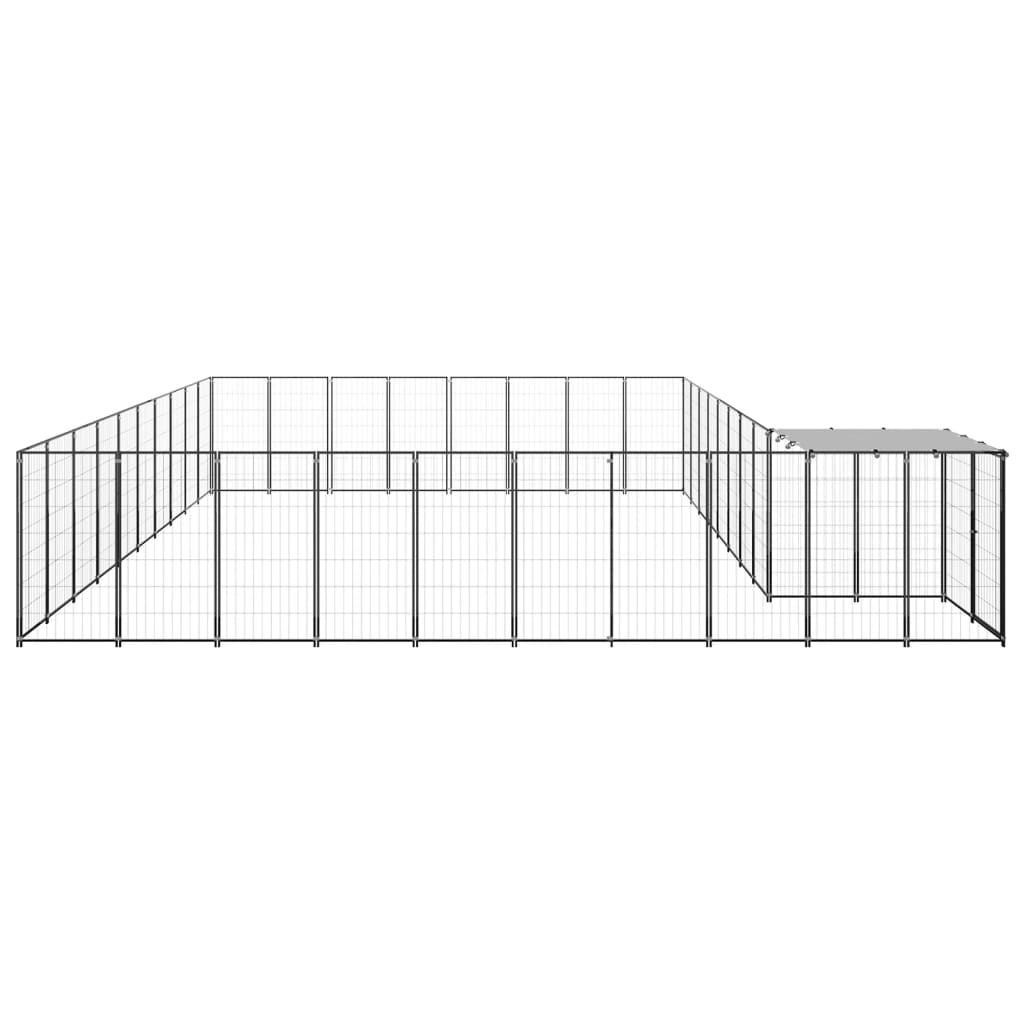 Andala Pets Dog Kennel Black 6 m Steel