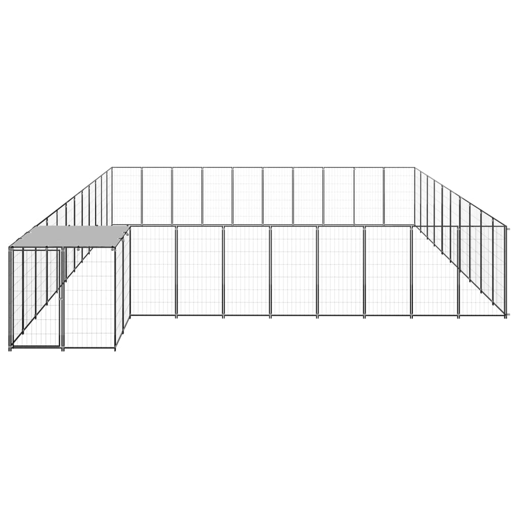 Andala Pets Dog Kennel Black 31.46 m Steel