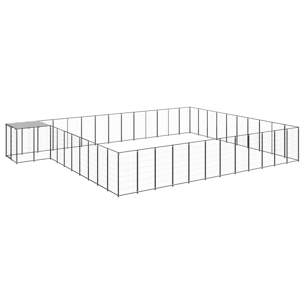 Andala Pets Dog Kennel Black 37.51 m Steel