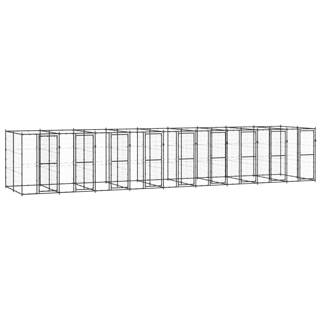 Outdoor Dog Kennel Steel 21.78 m