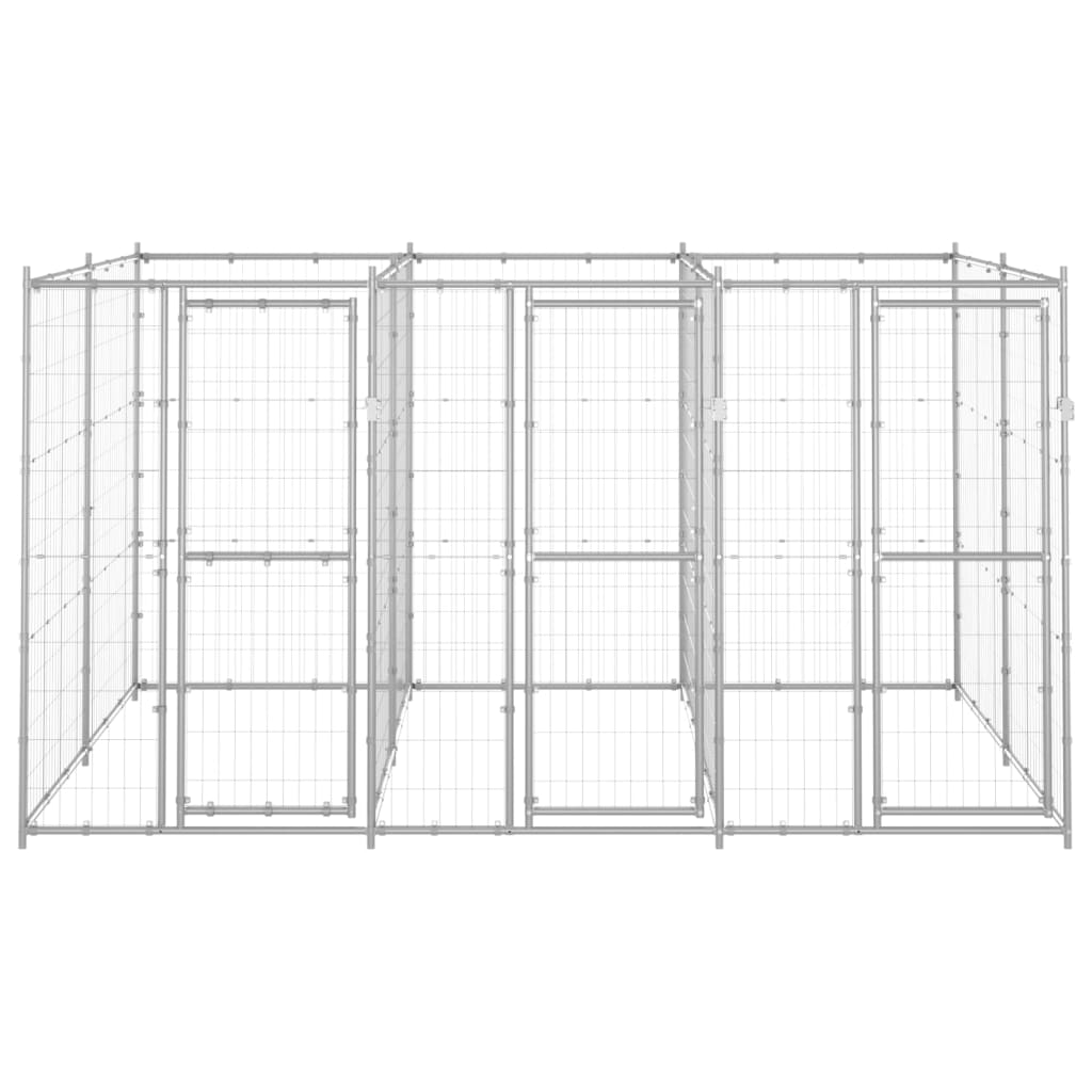 Andala Pets Outdoor Dog Kennel Galvanised Steel 7.26 m