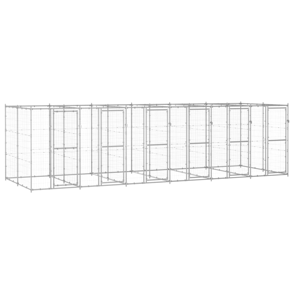 Andala Pets Outdoor Dog Kennel Galvanised Steel 14.52 m