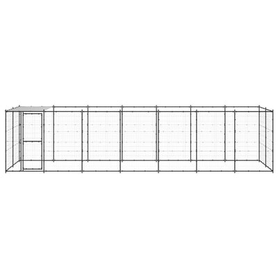 Andala Pets Outdoor Dog Kennel Steel with Roof 16.94 m