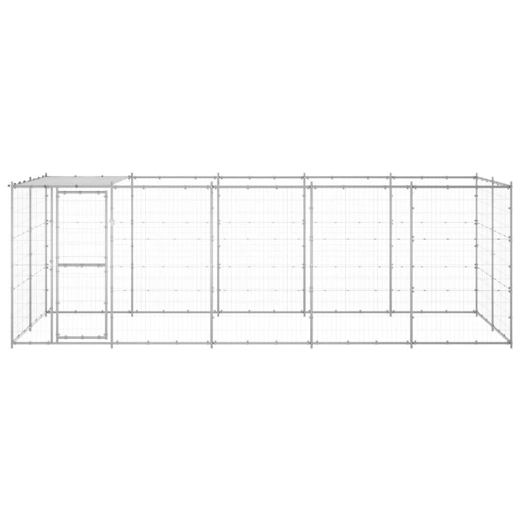 Andala Pets Outdoor Dog Kennel Galvanised Steel with Roof 12.1 m