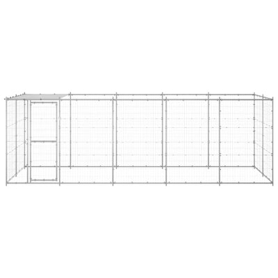 Andala Pets Outdoor Dog Kennel Galvanised Steel with Roof 12.1 m