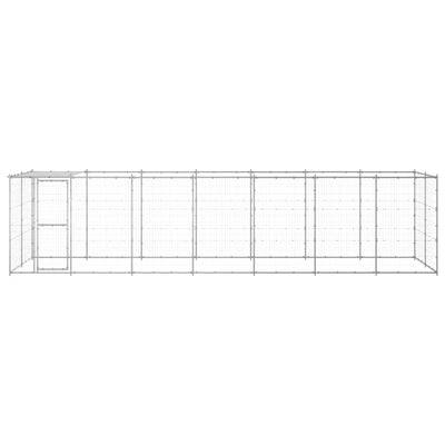 Andala Pets Outdoor Dog Kennel Galvanised Steel with Roof 16.94 m