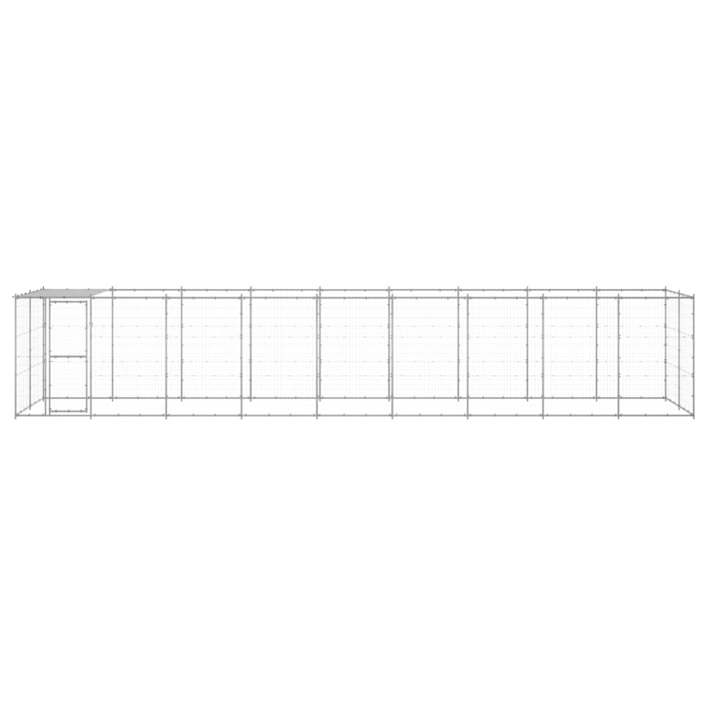 Andala Pets Outdoor Dog Kennel Galvanised Steel with Roof 21.78 m