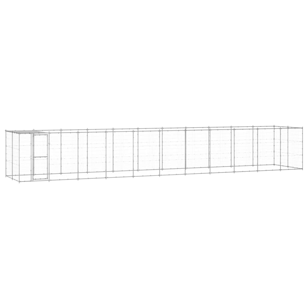 Andala Pets Outdoor Dog Kennel Galvanised Steel with Roof 26.62 m