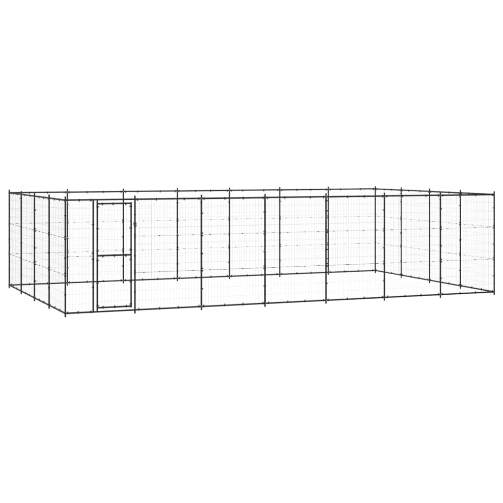 Outdoor Dog Kennel Steel 33.88 m