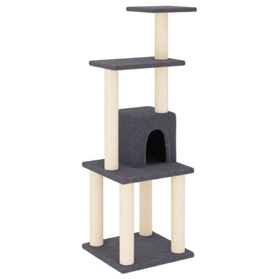 Andala Pets Cat Tree with Sisal Scratching Posts Dark Grey 105 cm