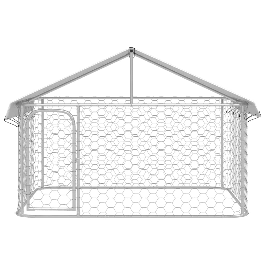 Outdoor Dog Kennel With Door & Roof 200X200X150cm