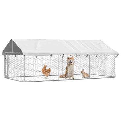Outdoor Dog Kennel With Roof 400X200X150cm