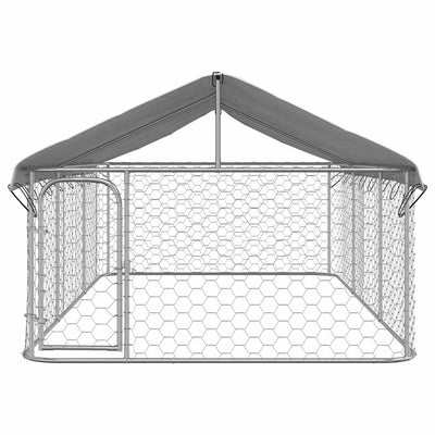 Outdoor Dog Kennel With Roof 400X200X150cm