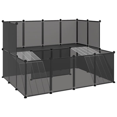 Andala Pets Small Animal Cage Black 143x107x93 cm PP and Steel