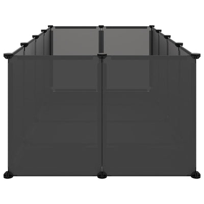 Small Animal Cage Black 144X74X46.5cm And