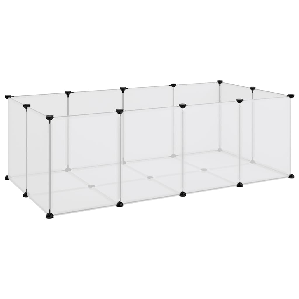 Andala Pets Small Animal Cage Transparent 144x74x46.5 cm PP and Steel