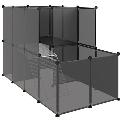 Andala Pets Small Animal Cage Black 142x74x93 cm PP and Steel