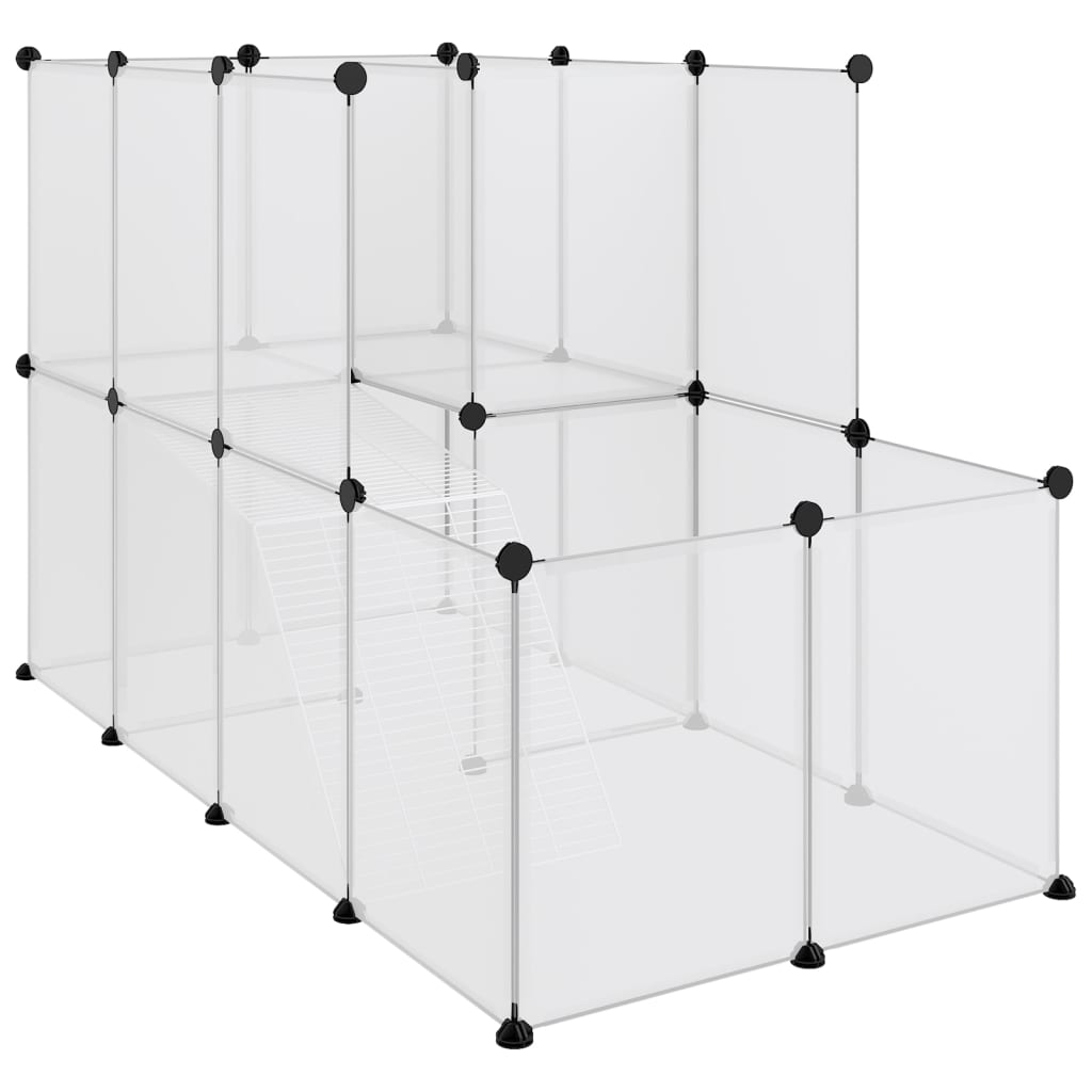 Andala Pets Small Animal Cage Transparent 142x74x93 cm PP and Steel