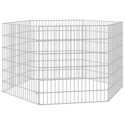 Andala Pets Free Range Animal Enclosure 6-Panel 54x60 cm Galvanised Iron