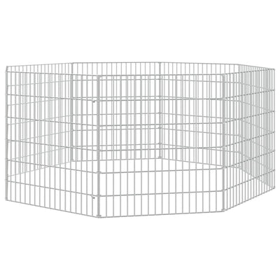 Andala Pets Free Range Animal Enclosure 8-Panel 54x60 cm Galvanised Iron