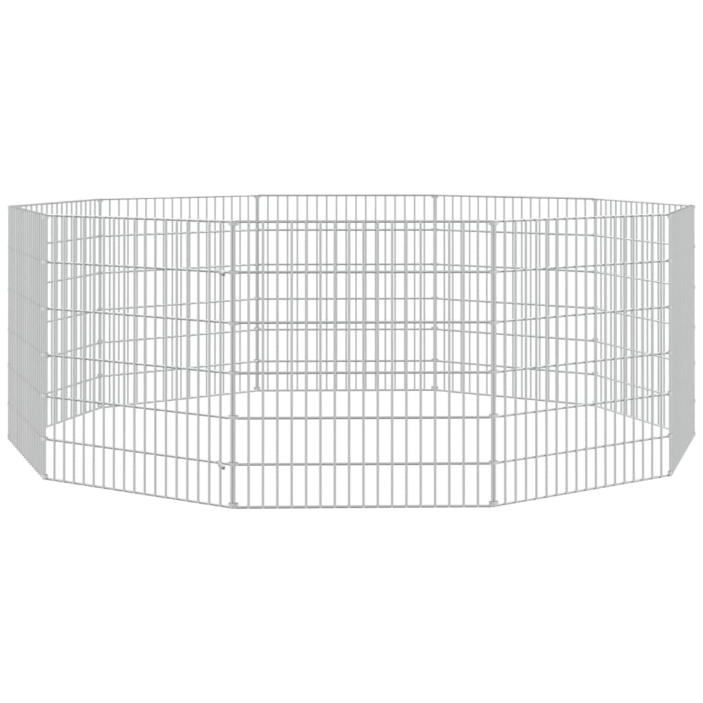 Andala Pets Free Range Animal Enclosure 10-Panel 54x60 cm Galvanised Iron