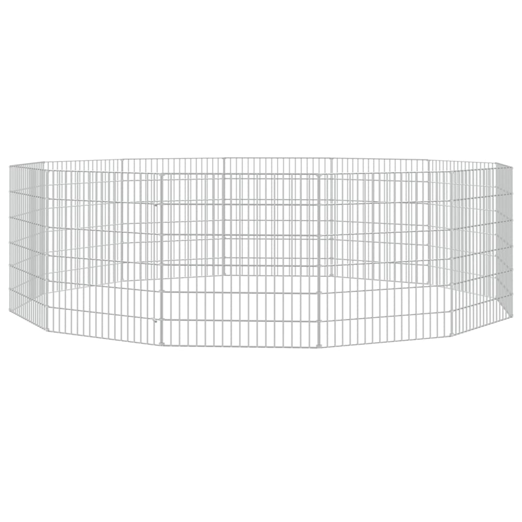 Andala Pets Free Range Animal Enclosure 12-Panel 54x60 cm Galvanised Iron