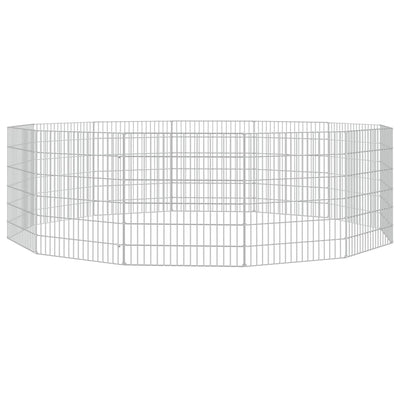 Andala Pets Free Range Animal Enclosure 12-Panel 54x60 cm Galvanised Iron