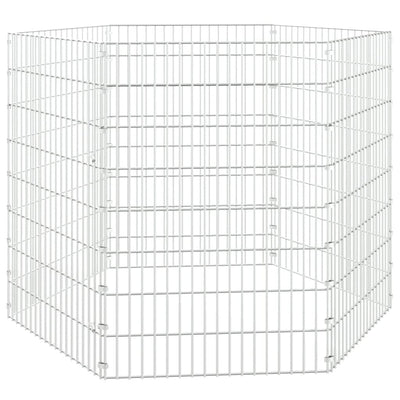 Andala Pets Free Range Animal Enclosure 6-Panel 54x80 cm Galvanised Iron