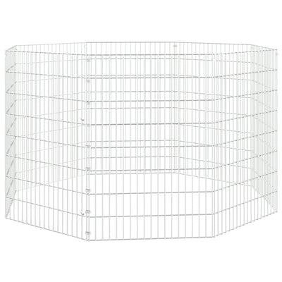 Andala Pets Free Range Animal Enclosure 8-Panel 54x80 cm Galvanised Iron