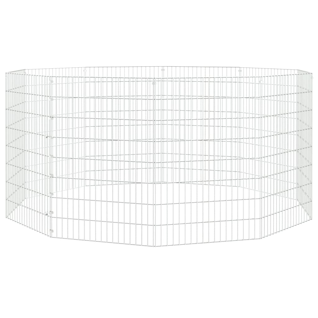 Andala Pets Free Range Animal Enclosure 10-Panel 54x80 cm Galvanised Iron