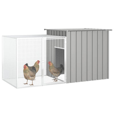 Andala Pets Chicken Cage Grey 200x91x100 cm Galvanised Steel