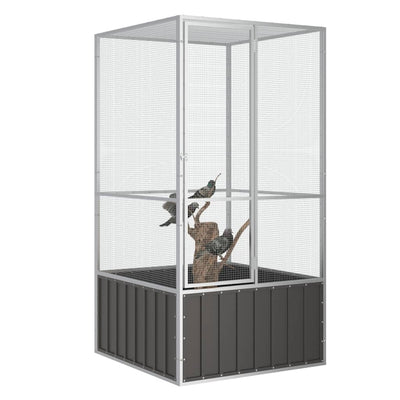 Andala Pets Bird Cage Anthracite 111x107x211.5 cm Galvanised Steel