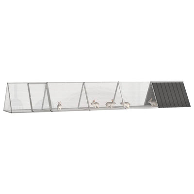 Andala Pets Rabbit Cage Anthracite 504.5x80.5x71 cm Galvanised Steel