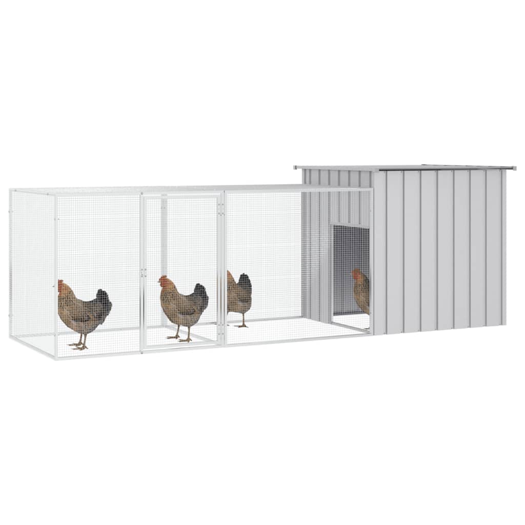 Andala Pets Chicken Cage Grey 300x91x100 cm Galvanised Steel