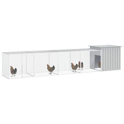 Andala Pets Chicken Cage Grey 500x91x100 cm Galvanised Steel