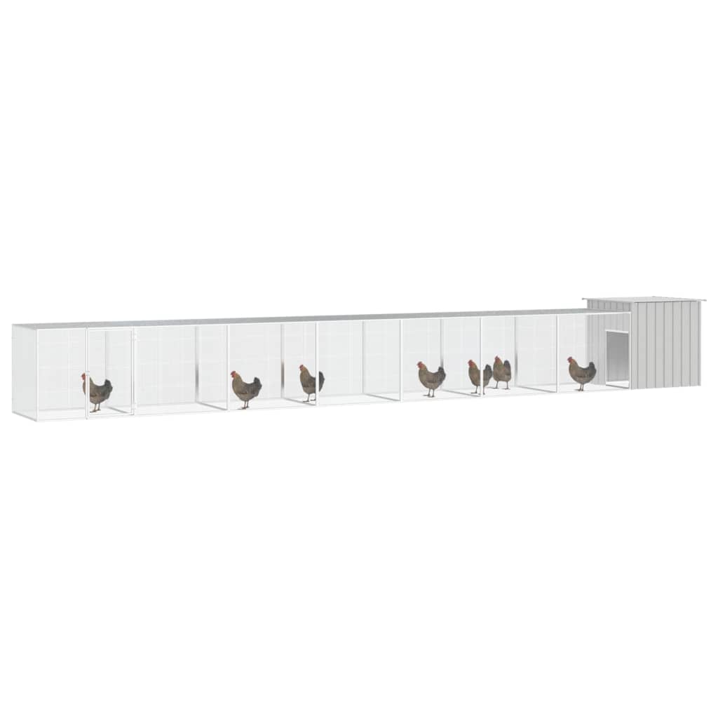 Andala Pets Chicken Cage Grey 800x91x100 cm Galvanised Steel