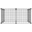 8-Panel Pet Cage Black 35X35cm