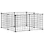 8-Panel Pet Cage Black 35X35cm