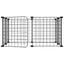 36-Panel Pet Cage With Door Black 35X35cm