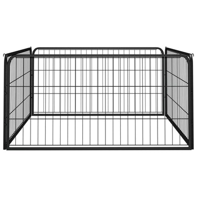 Andala Pets Dog Playpen 4 Panels Black 100x50 cm Powder-coated Steel