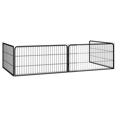 Dog Playpen 4 Panels Black 100X50cm