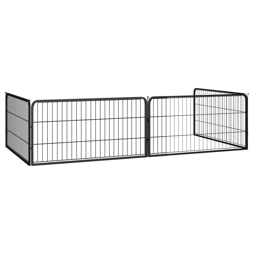 Dog Playpen 4 Panels Black 100X50cm